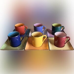 Vintage Yves Deshoulieres Porcelain Espresso Set